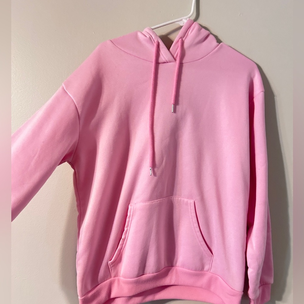 Pink sweatshirt faith over fear